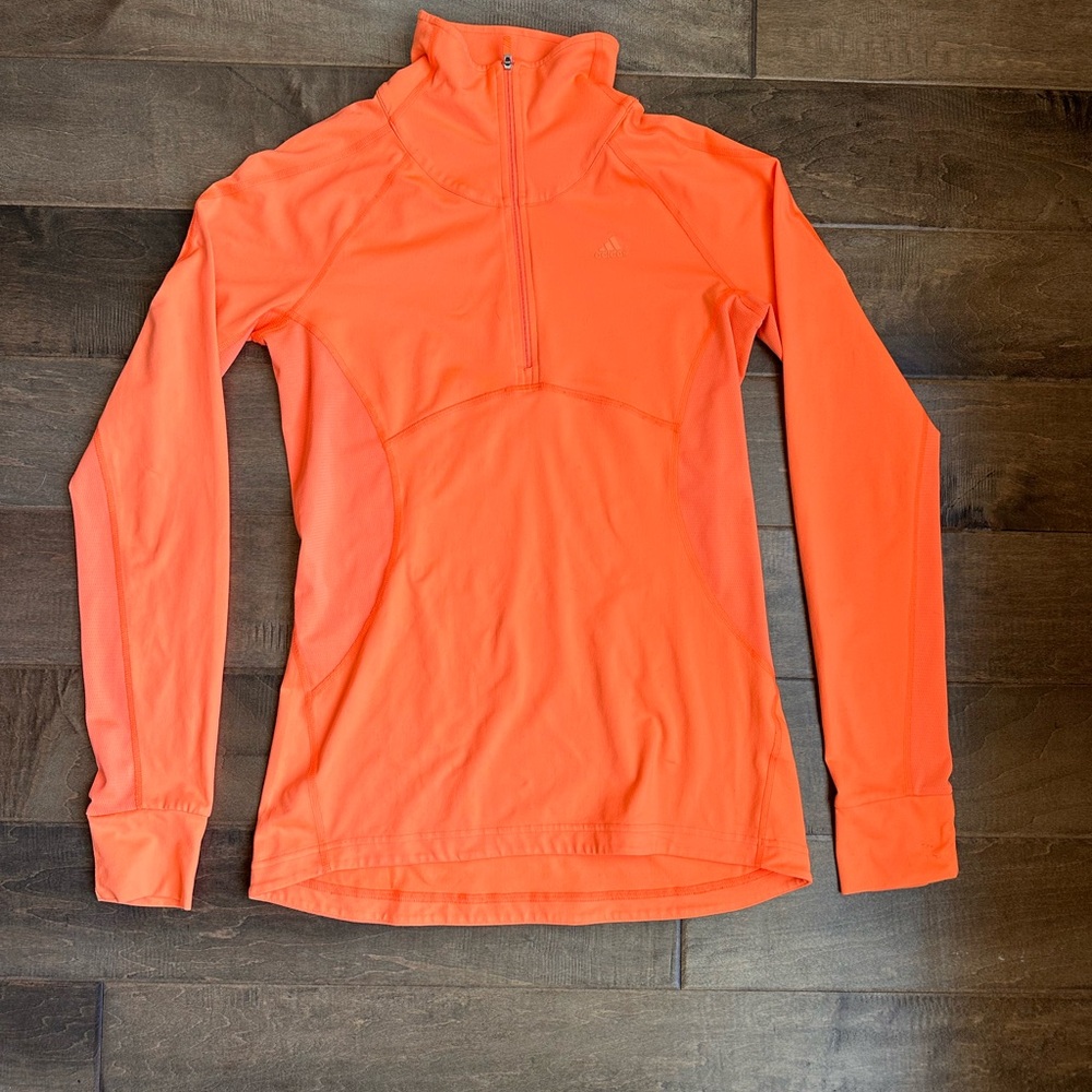 Adidas activewear 3/4 zip light weight top size small